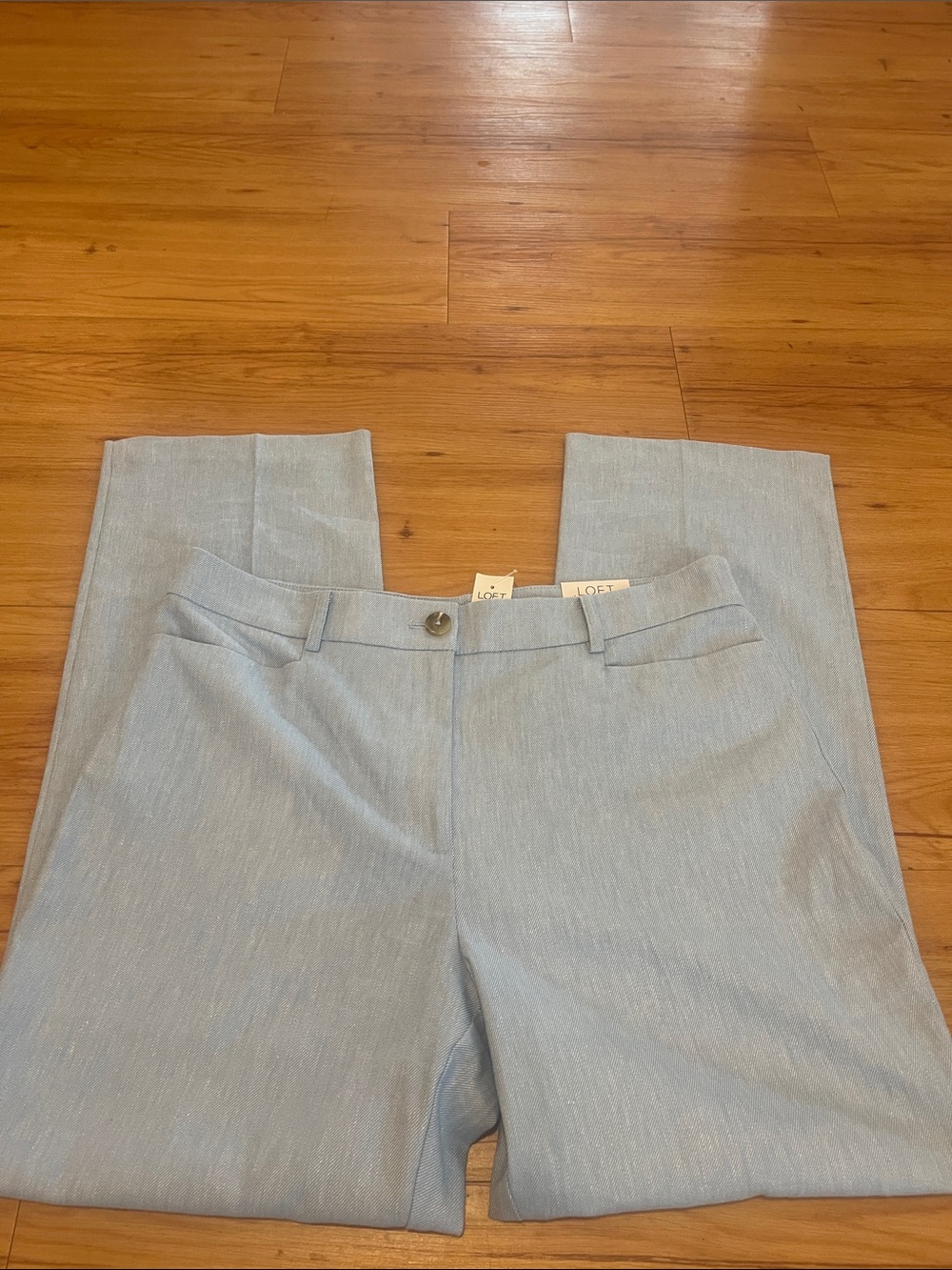 LOFT Pale Blue Tailored Dress Pants